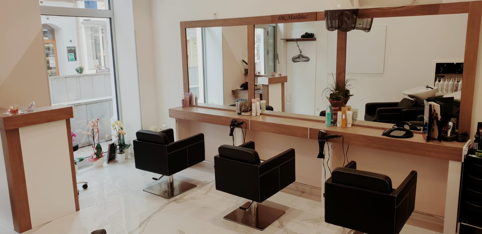 Arbeitsbereich im Salon
